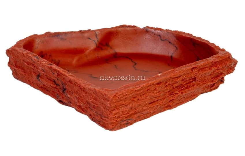 Кормушка-поилка Lucky Reptile Dish Lava, угловая, 22,5×22,5×5 см