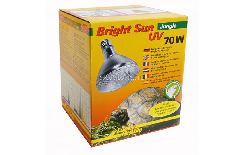 Террариумная ультрафиолетовая лампа Lucky Reptile Bright Sun Jungle UV, металлогалогенная, 70 Вт
