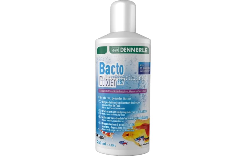Живые очистительные бактерии Dennerle Bacto Elixier FB7, 250 мл