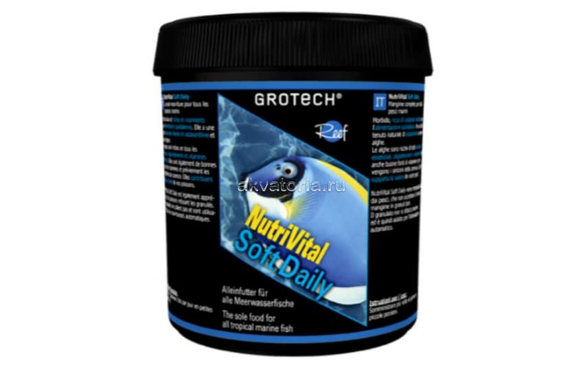 Корм для рыб Grotech NutriVital Soft Daily, 0,6-0,9 мм, мягкие гранулы, 350 г