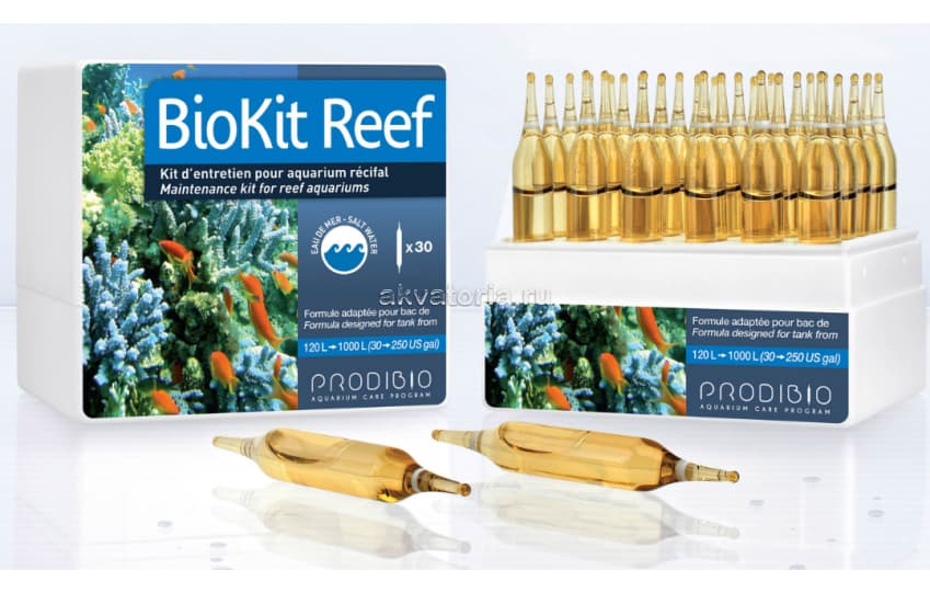 Набор для поддержания рифовых аквариумов Prodibio BioKit Reef, 30 ампул