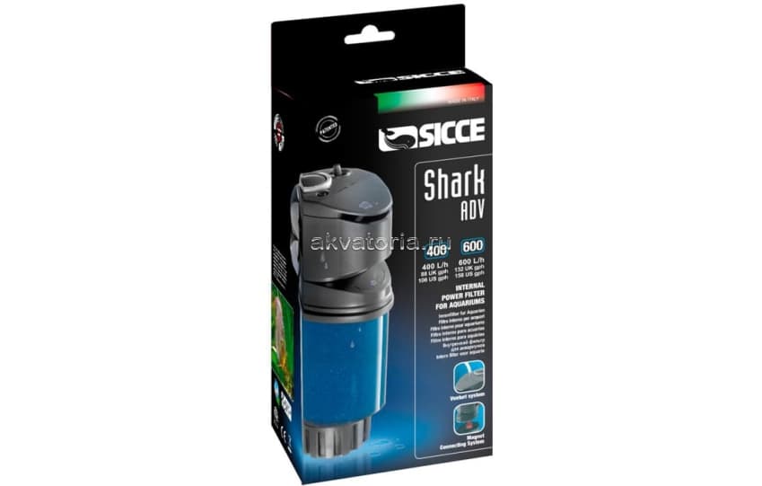 Внутренний аквариумный фильтр Sicce Shark ADV 400