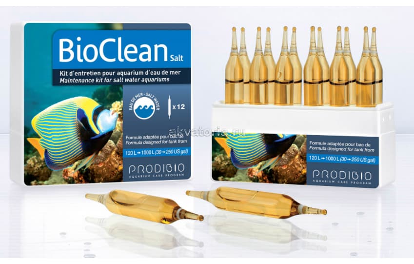 Средство для разложения органики Prodibio BioClean Salt Water, 12 ампул