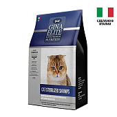 Корм для взрослых кошек Gina Elite Cat Sterilised Shrimps, креветки, сухой, 3 кг