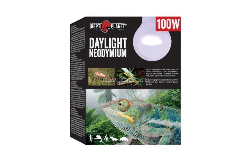 Террариумная греющая лампа Repti Planet Daylight Neodymium, 100 Вт, неодимовая