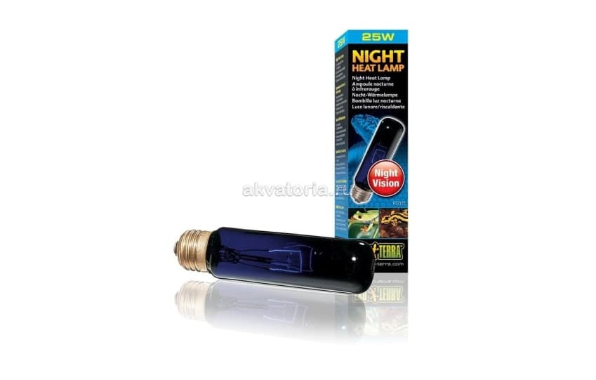 Террариумная лампа лунного света Hagen ExoTerra Night Heat Lamp T10, 25 Вт