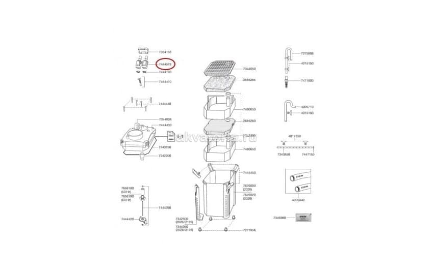 Адаптер для подсоединения шлангов к фильтру Eheim  Professional 2 (модели 2026, 2126, 2028, 2128)
