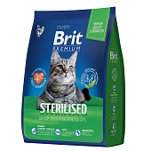 Корм для стерилизованных кошек Brit Premium Cat Sterilised Chicken, курица, 0,4 кг