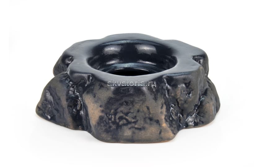 Декорация NOVAMARK TERRA Кормушка для насекомых, чёрная, керамика