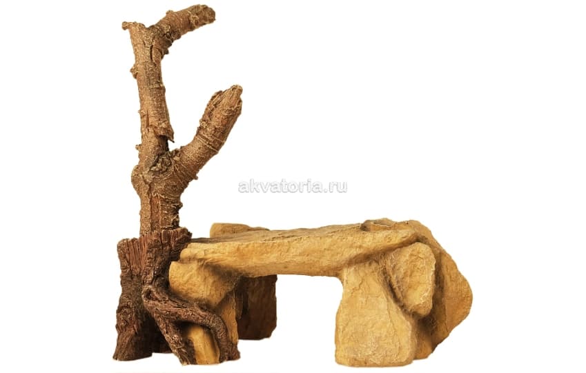 Декорация Lucky Reptile Cave with branch, 25×17×27 см