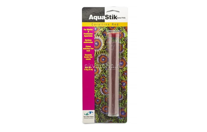 Клей аквариумный TwoLittleFishies Aquastik, красный, 114 г