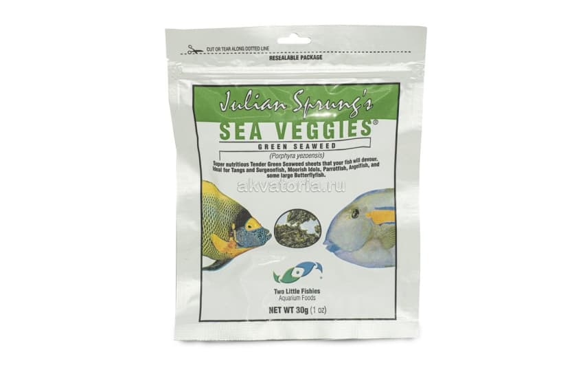 Корм зелёные водоросли Two Little Fishies SeaVeggies - Green, 30 г