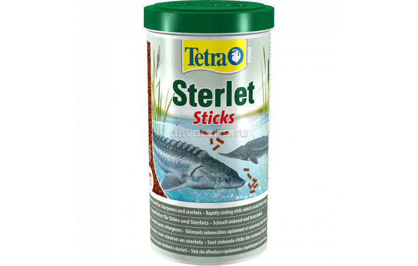 Корм Tetra Pond Sterlet Sticks, для стерляди и осетровых видов рыб, 1 л