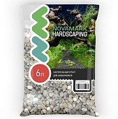 Грунт NOVAMARK HARDSCAPING Галька морская, тёмная, 10-20 мм, 6 л