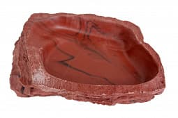 Кормушка-поилка Lucky Reptile Water Dish Lava, коричневая, 15×12×3 см