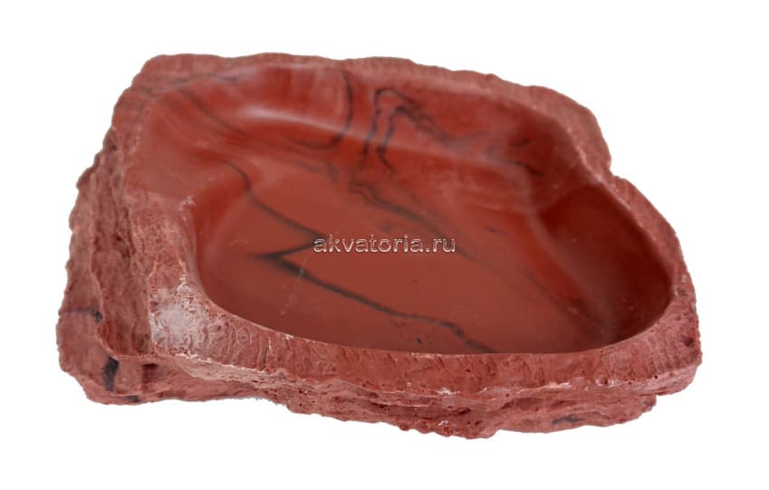 Кормушка-поилка Lucky Reptile Water Dish Lava, коричневая, 15×12×3 см