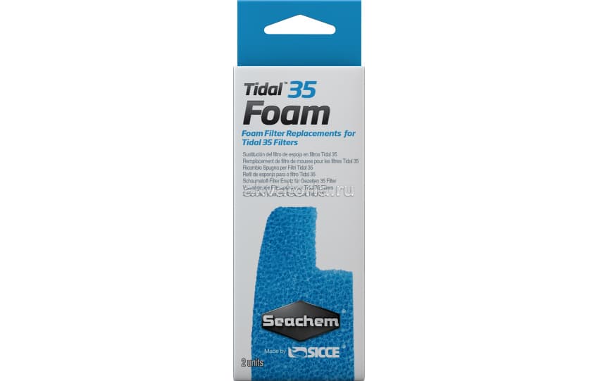 Губка Seachem Foam для рюкзачного фильтра Tidal 35, 2 шт