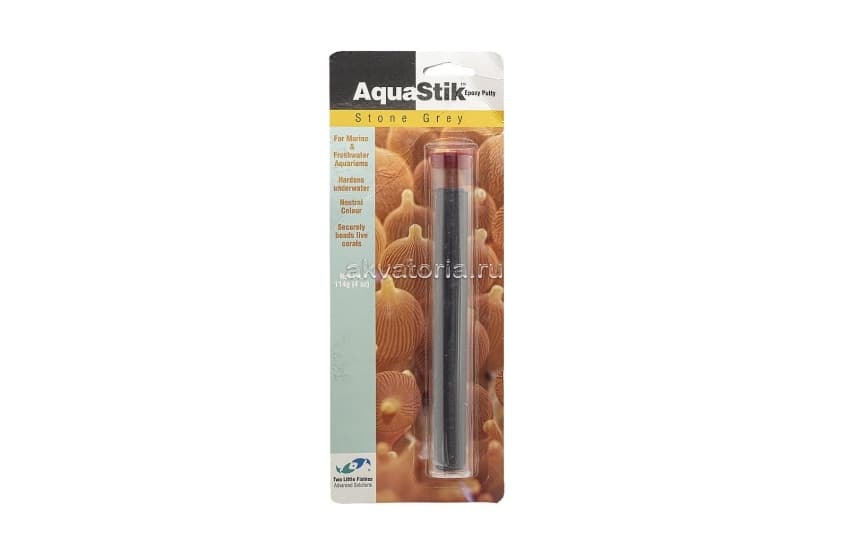 Клей аквариумный TwoLittleFishies Aquastik, серый, 114 г