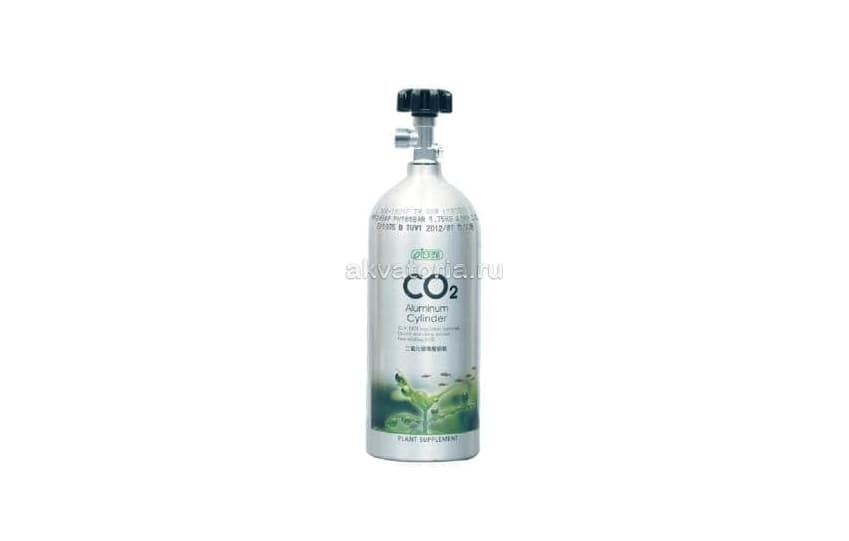 Алюминиевый баллон CO₂ ISTA с горизонтальным выходом под редуктор, 2 л