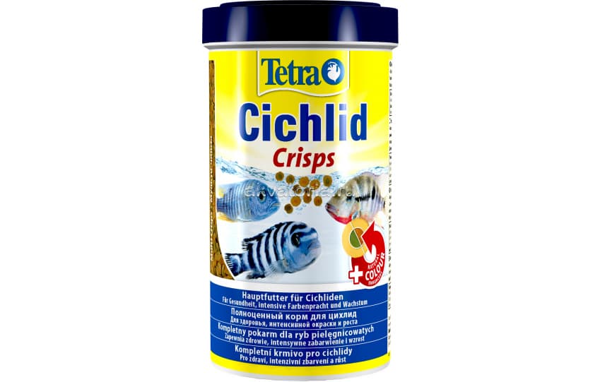 Корм Tetra Cichlid Crisps, чипсы, для всех видов цихловых и других крупных декоративных рыб, 500 мл