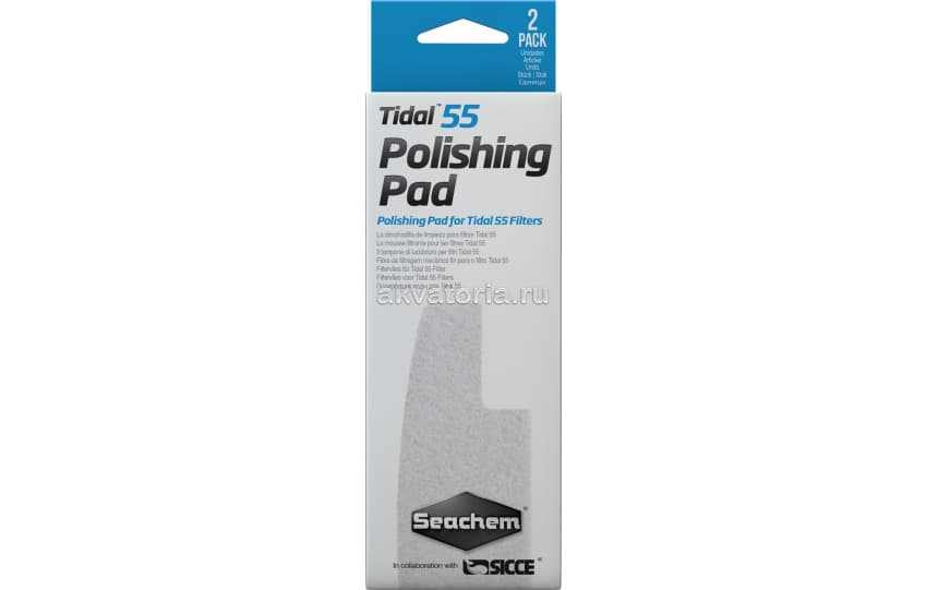 Синтепон Seachem Polishing Pad для рюкзачного фильтра Tidal 55, 2 шт