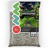 Грунт NOVAMARK HARDSCAPING Галька морская, тёмная, 3-5 мм, 6 л