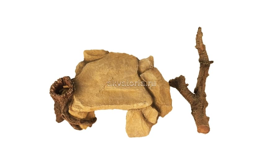 Декорация Lucky Reptile Cave with branch, 25×17×27 см