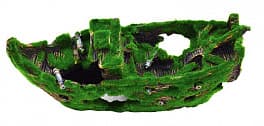 Аквариумная декорация PRIME «Корабль во мхе» 29×11,5×12,5 см