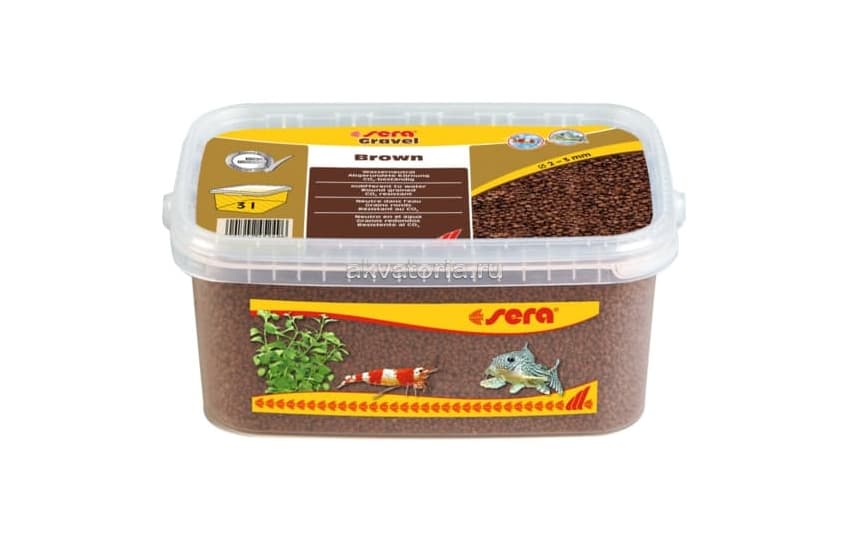 Грунт коричневый Sera Gravel Brown Lava, 3 л