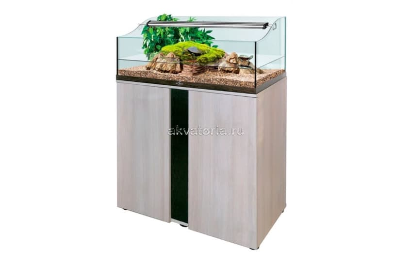 Тумба аквариумная Биодизайн Turt-House Aqua 120/Iwagumi 120 белёный дуб/венге