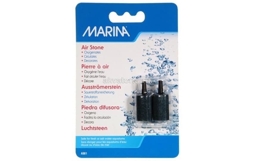 Распылитель Hagen Marina Air Stone, цилиндр, чёрный, 2 шт