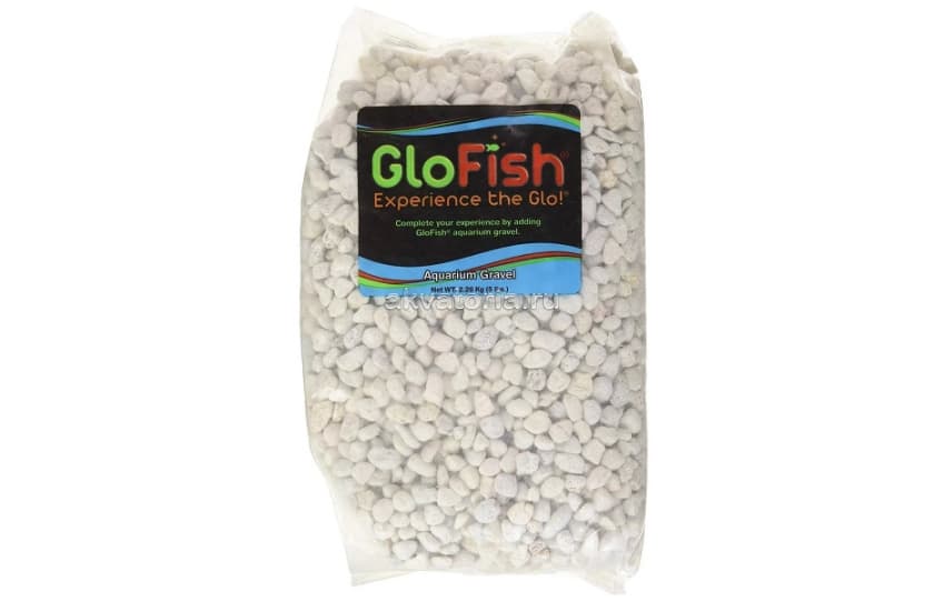 Грунт GLOFISH с флуоресцентным GLO-эффектом, белый, 2,26 кг