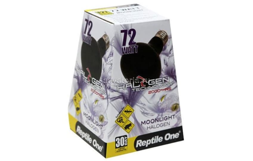 Террариумная ночная лампа Reptile One Halogen Heat Lamp Moonlight, 72 Вт
