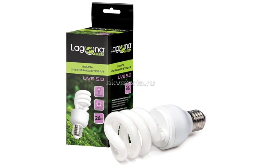 Террариумная ультрафиолетовая лампа Laguna UVB 5.0, 26 Вт