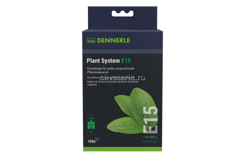 Удобрение для аквариумных растений Dennerle Plant System E15, 100 таблеток