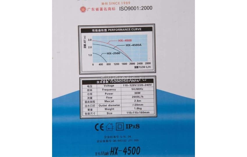 Погружная аквариумная помпа Hailea HX-4500