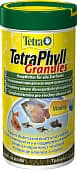 Корм TetraPhyll Granules, гранулы для растительноядных рыб, 250 мл