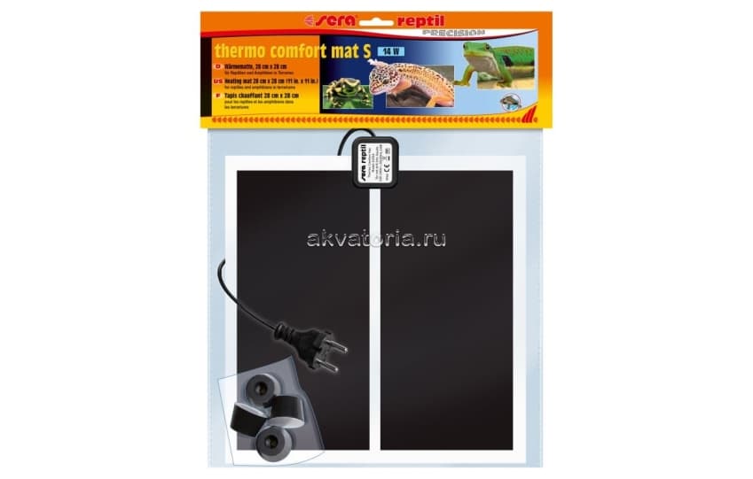 Нагревательный коврик Sera reptil thermo comfort mat, 14 Вт, 28×28 см