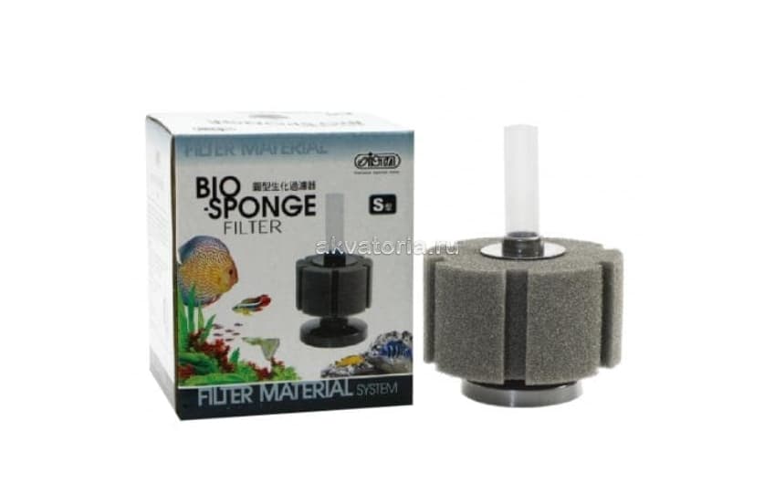 Внутренний аэрлифтный аквариумный фильтр ISTA Bio-Sponge, S, донный