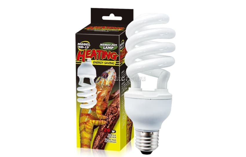 Террариумная ультрафиолетовая лампа Nomoy Pet UV 5.0 Compact Reptile, 26 Вт