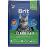 Корм для стерилизованных кошек Brit Premium Cat Sterilised Chicken, курица, 2 кг