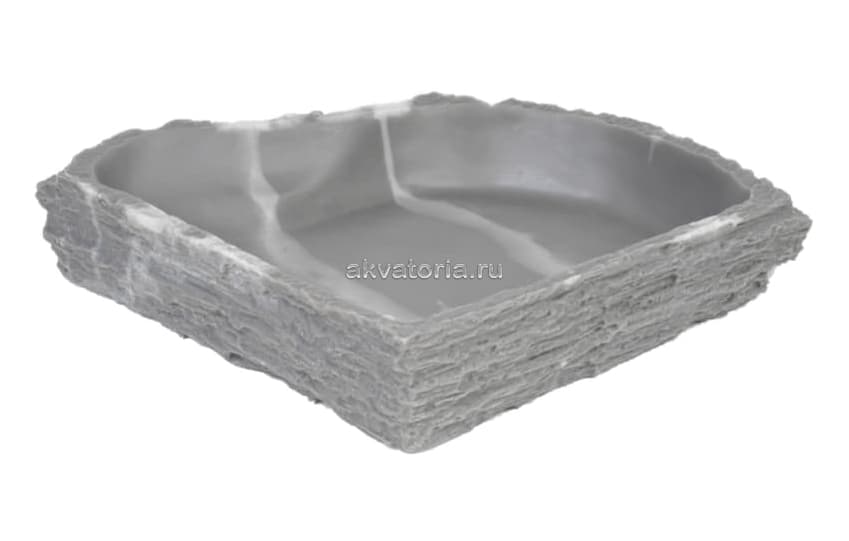 Кормушка-поилка Lucky Reptile Granite, угловая, 11,5×10×3 см