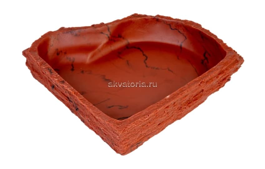 Кормушка-поилка Lucky Reptile Dish Lava, угловая, 17×13,5×3 см