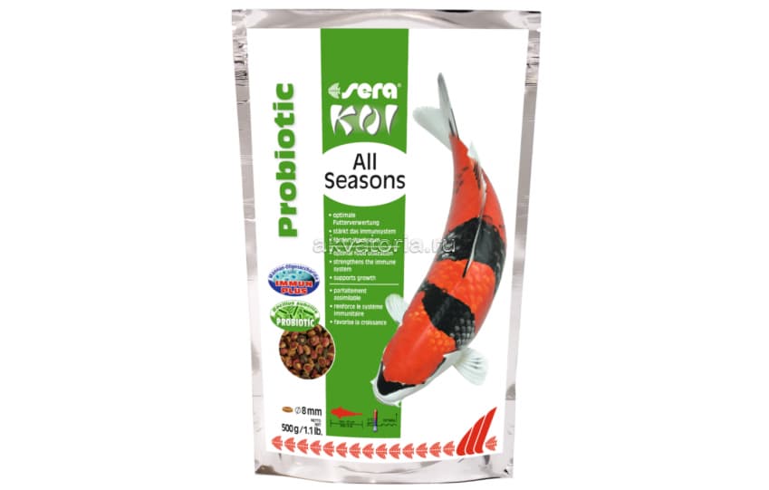 Корм для прудовых рыб Sera Koi All Seasons Probiotic, гранулы, 500 г