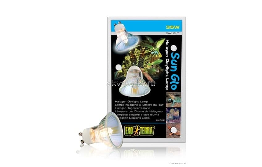 Террариумная галогенная лампа Hagen ExoTerra Sun Glo Halogen, 35 Вт