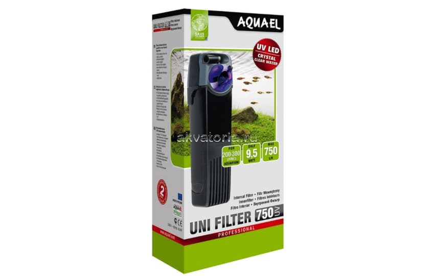Внутренний аквариумный фильтр Aquael Uni Filter 750 uv power