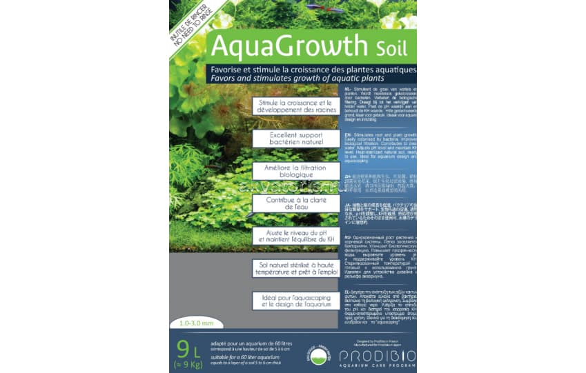 Грунт аквариумный для растений Prodibio AquaGrowth Soil, 9 л