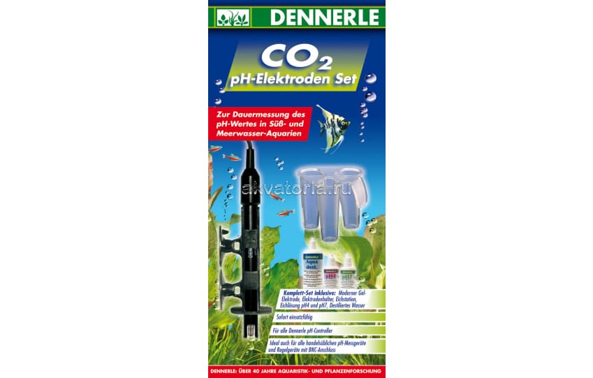 Комплект для измерения уровня рН Dennerle pH-Elektrode set