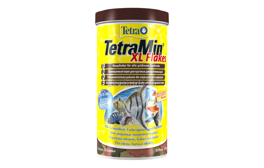 Корм TetraMin XL Flakes, хлопья, для средних и крупных видов рыб, 1000 мл