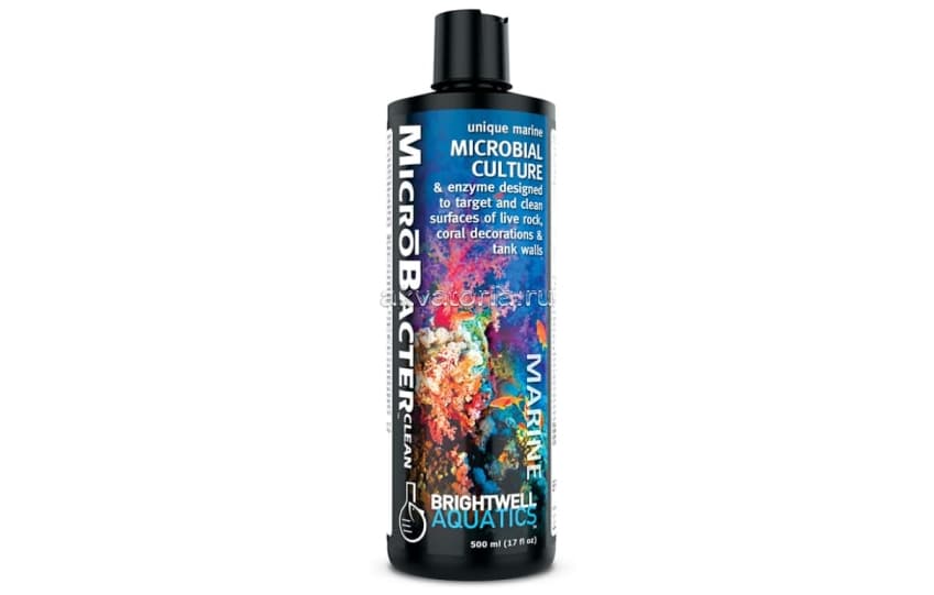 Бактериальная смесь для очищения камней Brightwell Aquatics MicroBacter Clean, 500 мл